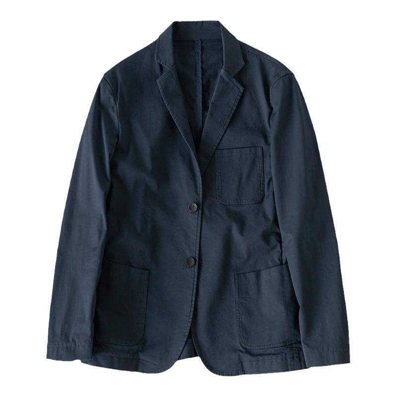 Arba设计 V37 春夏秋高级轻通勤新疆棉弹精工港风雅痞工装西服蓝
