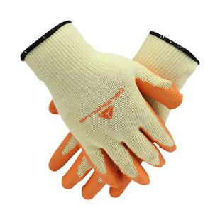 代尔塔手套乳胶涂层耐撕裂防刺穿车间工厂防滑耐磨加厚建筑劳保