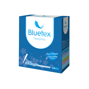 Bluetex蓝宝丝圆柱形进口棉芯长导管式卫生棉条女姨妈内置卫生巾