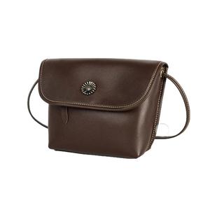 歌菲妮复古马鞍包包女潮款简约单肩斜挎包休闲通勤真皮女包手机包