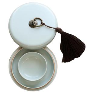 问心堂火锅砚陶瓷墨盒墨碟墨汁龙泉青瓷砚台专用带盖笔洗文房四宝书法用品国画工具搁笔台笔山笔舔