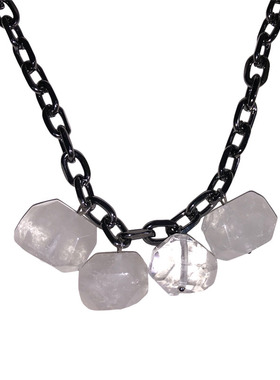 水晶原石choker原创颈链甜酷