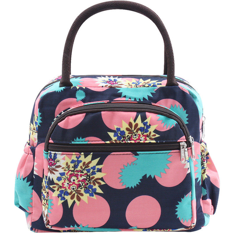 手提包饭盒袋女包防水妈妈中年上班小布包保温精致牛津布尼龙手拎