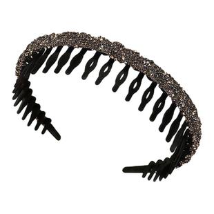 复古丝绒闪闪网红闪钻碎发发箍带齿防滑宽边洗脸头箍超仙气质发箍