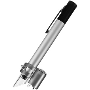 50倍便携式放大镜带灯笔试25倍电子元件维修面料网点印刷显微镜