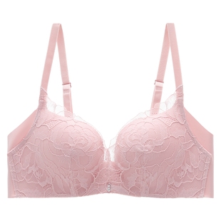 【舒挺杯】安莉芳花瓣蕾丝性感内衣女小胸聚拢显大无钢圈加厚文胸