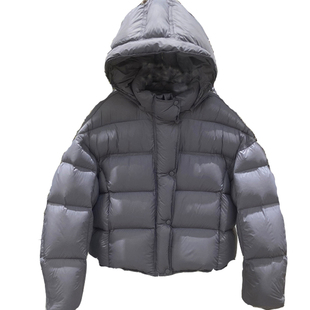 2025新款宽松加厚90白鸭绒龟背羽绒服女云朵泡芙短款帽子脱卸韩版