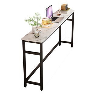 岩板长条桌子窄型夹缝隙定制台面书桌出租房用简易卧室靠墙电脑桌