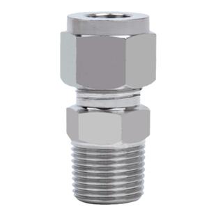 304/316不锈钢卡套接头直通终端外螺纹单双卡套式气源仪表铜管