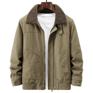 加绒加厚棉衣男大码宽松棉袄2024冬季棉服时尚多袋工装外套棉服潮