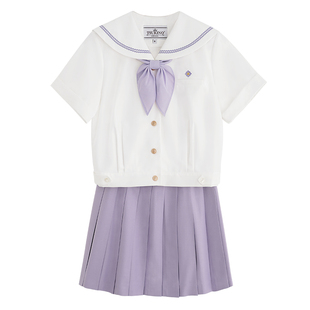 【月野HOUSE】*千虞*原创自制温柔紫&金二本山道线夏服JK制服