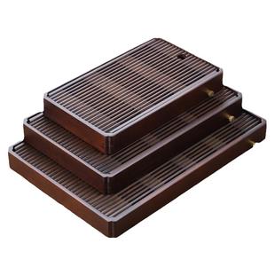 茶盘储水式小型家用蓄水干泡茶台大号竹制轻奢现代新中式茶托盘