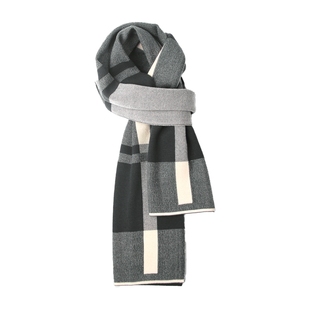 男士围巾男冬季秋冬保暖休闲韩版百搭送男友男生围脖生日礼物灰色