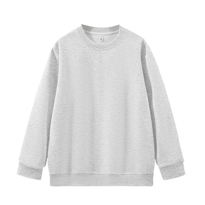 100%纯棉圆领卫衣男女情侣纯色男士长袖大码上衣春秋冬毛圈打底衫