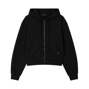 GROVE官方旗舰店春季新品短款连帽拉链开衫长袖卫衣宽松百搭外套