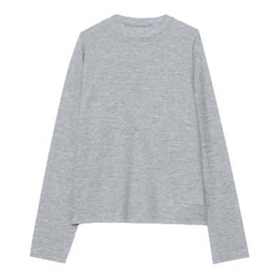 木岸muan南山南长袖T14针227克100羊毛冬保暖打底衫女CQ-DG3-153