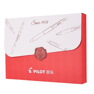【红笔礼盒】PILOT百乐红笔套装甄选老师红色水笔中性笔juice果汁笔批改红色笔红笔学生用按动式中性笔P500