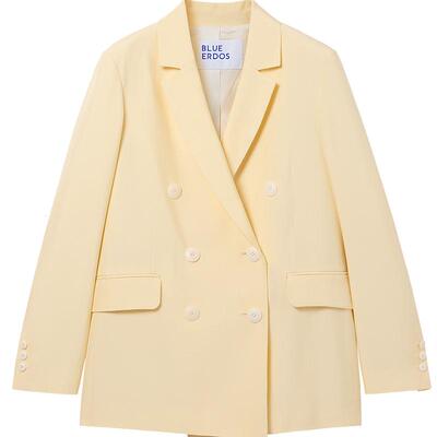 BLUE ERDOS 春季新品气质简约垂坠感宽松双排扣西服B256J1011