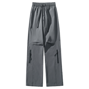 班尼路S&K机能风工装休闲裤男冬季加绒宽松直筒抽绳户外裤子男YS