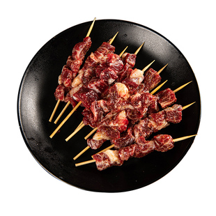 马晓马佳烧烤烤肉食材齐齐哈尔牛肉串东北小肉串半成品家庭500克