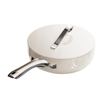 velosan温仑山有钛不粘锅家用炒锅燃气电磁炉通用丝带煎炒锅