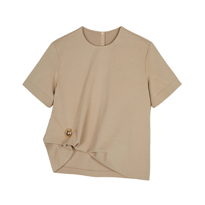 【早春上新】JNBY/江南布衣25夏新品T恤短袖宽松圆领5P4110750