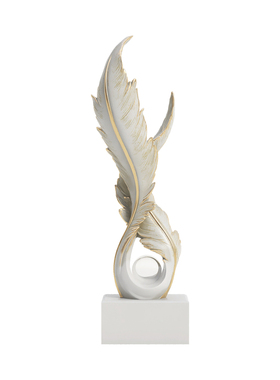 现代轻奢羽毛造型摆件