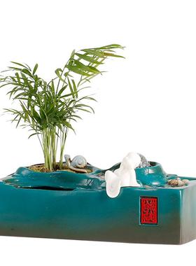 插电式循环流水家居办公室摆件