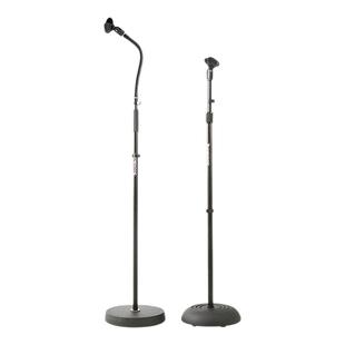 soundking音王麦克风圆盘底座支架落地式金属麦架升降K歌话筒支架