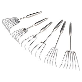 不锈钢小耙子松土好物赶海园艺工具钉耙农具扒草种菜钯子多功能耙