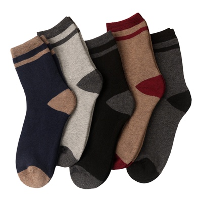 男士冬季加厚保暖中筒袜