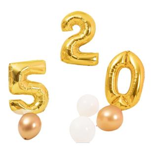 32寸大号中号金银蓝粉色数字铝膜加厚气球生日派对装饰品场景布置