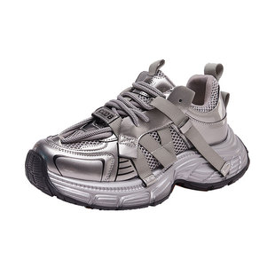 厚底老爹鞋女款2025新款秋冬季加棉韩版时尚潮流休闲运动鞋子女鞋