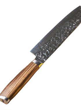 曼食慢语三德刀家用大马士革钢