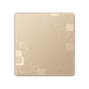 公牛开关插座面板正品装饰家用带五孔墙壁暗装金色86型G12香槟金