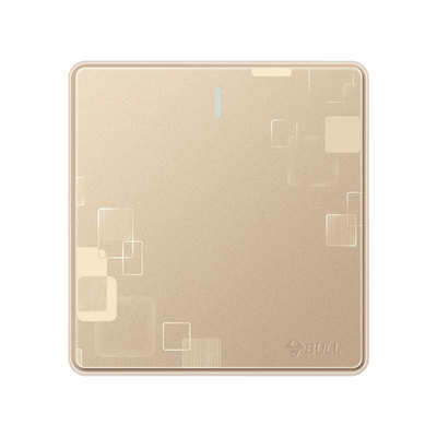 公牛装修五孔香槟金色插座面板