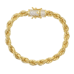 GRGR电镀18K金色麻花手链男女嘻哈欧美流行 cuban link手饰高级感