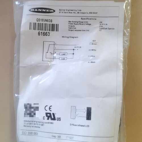询价-BANNER邦纳 QS18VN6DB光电传感器，，美