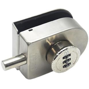 免打孔玻璃门密码锁地锁单开门插销锁浴室门锁商铺双门推拉门锁耐