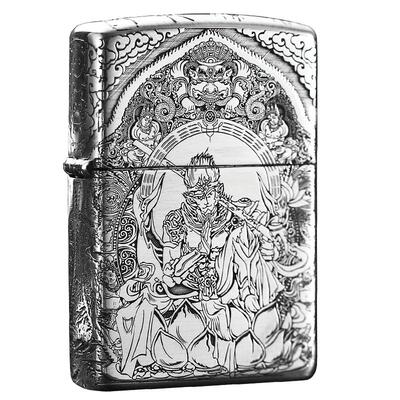 zippo打火机纯银斗战胜佛