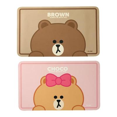 LINE FRIENDS硅藻泥软地垫速干浴室卫生间门口吸水防滑脚垫小地摊