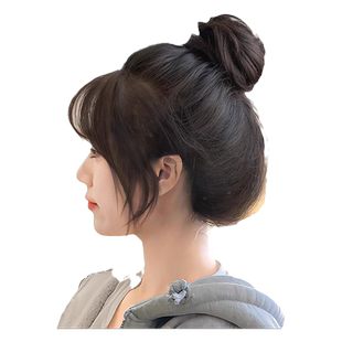 全真发双马尾丸子头假发发圈辫子女侧边麻花辫甜妹假发片可扎马尾