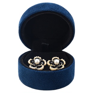 JYNFUN/京梵迷你便携耳钉专用收纳盒抗氧化首饰盒高级精致绒布盒