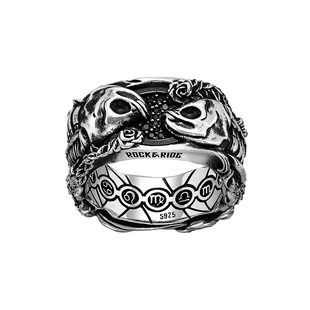 [新品]ROCKRIDE双鱼座戒指 新款重生十二星座气质高级男925银送礼