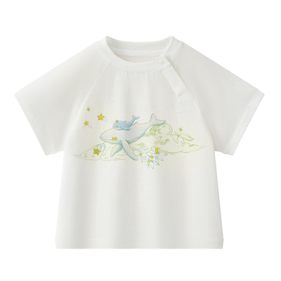 babycare有机棉短袖男女宝宝T恤儿童纯棉上衣春夏男女童轻薄t恤