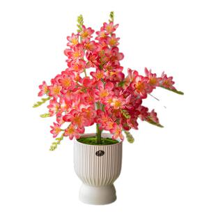 香雪兰仿真花仿真盆栽套装绿植花艺室内家居装饰温馨雅致摆件装饰