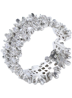 轻奢满天星锆石银色戒指女2026新款小众设计感精致仿真钻石食指环