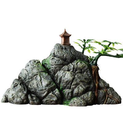 鱼缸假山套餐摆件躲避洞水草布景