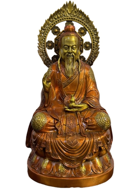 三清道祖太上老君纯黄铜家用供奉