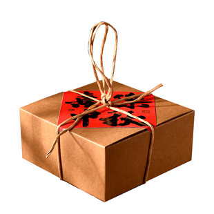 中式复古牛皮纸月饼包装盒子散装糕点桃花酥蛋黄酥伴手礼品纸盒子